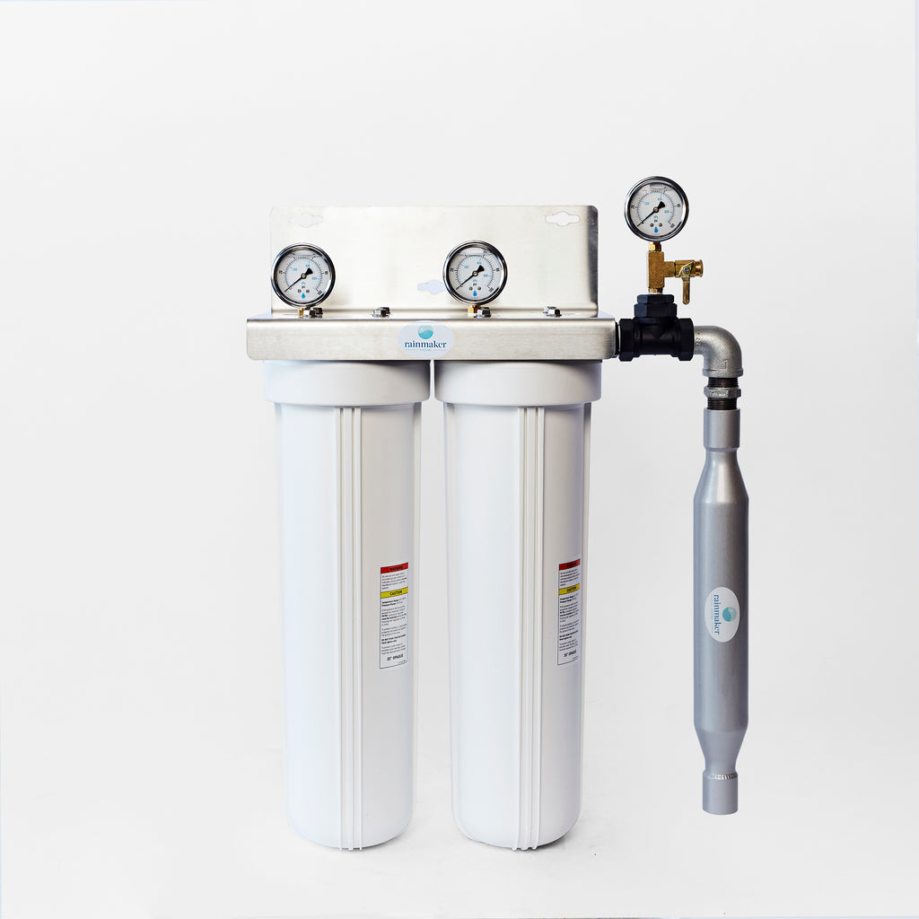Whole Home Twin Water Filter plus Raimmaker Vortex Unit